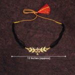 Maharashtrian Mangalsutra with Kanatle Earrings | Traditional Black Bead Necklace Set | 12 Inch Approx (कानातले असलेले महाराष्ट्रीयन मंगळसूत्र) - Image 4