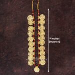 Traditional Mahalaxmi Haar Necklace | Red Thread Putali Haar Devi Mala for Idol Shringar | Temple Jewellery Ornament Putali Haar for Women, Red Thread Design Putali Haar Beauty Necklace Ornament Devi Mala Also For Dulhan (पारंपारिक महालक्ष्मी हार) - Image 3