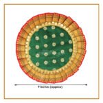 Samai Aasan Set for Navratri Diwali Margashish Festival Occasions | Traditional Decorative Base for Samai/Deep Stand | Home Temple Pooja Decor (9 inches Diameter) (Set of 2) (नवरात्री दिवाळी मार्गशीष उत्सवाच्या प्रसंगांसाठी समई आसन सेट) - Image 3