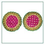 Samai Aasan Set for Navratri Diwali Margashish Festival Occasions | Traditional Decorative Base for Samai/Deep Stand | Home Temple Pooja Decor (9 inches Diameter) (Set of 2) (नवरात्री दिवाळी मार्गशीष उत्सवाच्या प्रसंगांसाठी समई आसन सेट)