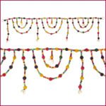 Mahakal Mahadev Handmade Main Door Stylish Latkan Rudraksh Hangings Toran/Bandarwal - Home Decoration Items for Entrance Living Room Pooja Room (महाकाल महादेव हाताने बनवलेला मुख्य दरवाजा स्टायलिश लटकन रुद्राक्ष तोरण)