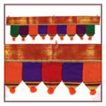 Traditional Toran, Multicolour Door Hanging with Decorative Border, (42 Inches Length) (पारंपरिक तोरण, सजावटीच्या काठासह बहुरंगी दरवाजाची सजावट)