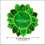 Lotus Aasan Kamal Aasan – Traditional Green Velvet Pooja लोटस आसन कमळ आसन Asan for Idols & Deities कमळ आसन Decorative Mandir Lotus Seat Decorative Lotus Mat for Mandir, Navratri, Margashirsha Puja Guruvar Vratam Puja (16 Inch) (पूजेसाठी पारंपरिक हिरवा  मखमली कमळ आसन ) - Image 3