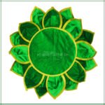 Lotus Aasan Kamal Aasan – Traditional Green Velvet Pooja लोटस आसन कमळ आसन Asan for Idols & Deities कमळ आसन Decorative Mandir Lotus Seat Decorative Lotus Mat for Mandir, Navratri, Margashirsha Puja Guruvar Vratam Puja (16 Inch) (पूजेसाठी पारंपरिक हिरवा  मखमली कमळ आसन ) - Image 2