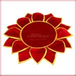 Kamal Aasan कमळ आसन Velvet Pooja Mat – Idol Base for Lakshmi, Gauri Ganpati, Saraswati, Durga, Varalakshmi, Ganesh Margashish Puja, KAMAL AASAN Navratri (16 Inch) (कमळ आसन मखमली पूजा चटई) - Image 2
