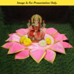 Decorative Lotus Kamal Aasan कमळ आसन for Home Temple | Sacred Pooja Velvet Cloth for Deity Idols – Navratri & Margashirsha Special (गृह मंदिरासाठी सजावटीचे कमळ आसन) - Image 3