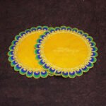 Traditional Velvet Puja Asan | Designer Chowki Aasan for Mandir, Idol Placement & Daily Pooja (10 x10 Aasan) (पारंपारिक मखमली पूजा आसन) - Image 4