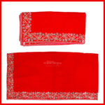 Aasan Velvet baithak Assan Big Large Plain Velvet Pooja Aasan Cloth for Puja Table use (2 Meter) (मखमली पूजा आसन)