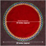 Pooja Velvet Aasan/Asan for Puja and Mandir Puja Altar Cloth |Puja Aasan Mat for Prayers - Handmade Decorative Pooja Mat Premium Kapda/Cloth for Mandir, Puja Chowki Mat, Puja Table & Temple | Fine Fabric (20x20 inch) ( Set OF 2) (पूजा मखमली आसन/पूजेसाठी आसन) - Image 4