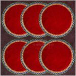Pooja Velvet Aasan/Asan for Puja and Mandir Puja Altar Cloth |Puja Aasan Mat for Prayers - Handmade Decorative Pooja Mat Premium Kapda/Cloth for Mandir, Puja Chowki Mat, Puja Table & Temple | Fine Fabric (20x20 inch) ( Set OF 2) (पूजा मखमली आसन/पूजेसाठी आसन) - Image 5