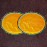 Pooja Velvet Aasan/Asan for Puja and Mandir Puja Altar Cloth |Puja Aasan Mat for Prayers - Handmade Decorative Pooja Mat Premium Kapda/Cloth for Mandir, Puja Chowki Mat, Puja Table & Temple | Fine Fabric (20x20 inch) ( Set OF 2) (पूजा मखमली आसन/पूजेसाठी आसन) - Image 6