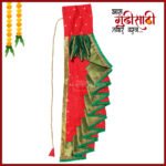 Shahi Mastani Traditional Maharashtrian Marathi Gudi Chi Readymate Saree/Vastra Gudhi Vastra, Gudi Cover, Handcrafted with Khan Silk Saree Fabric Bright, Traditional Color Easy to Use for Gudi Padwa Festival (शाही मस्तानी पारंपारिक महाराष्ट्रीयन मराठी गुढी ची रेडीमेट साडी/गुढी वस्त्र)